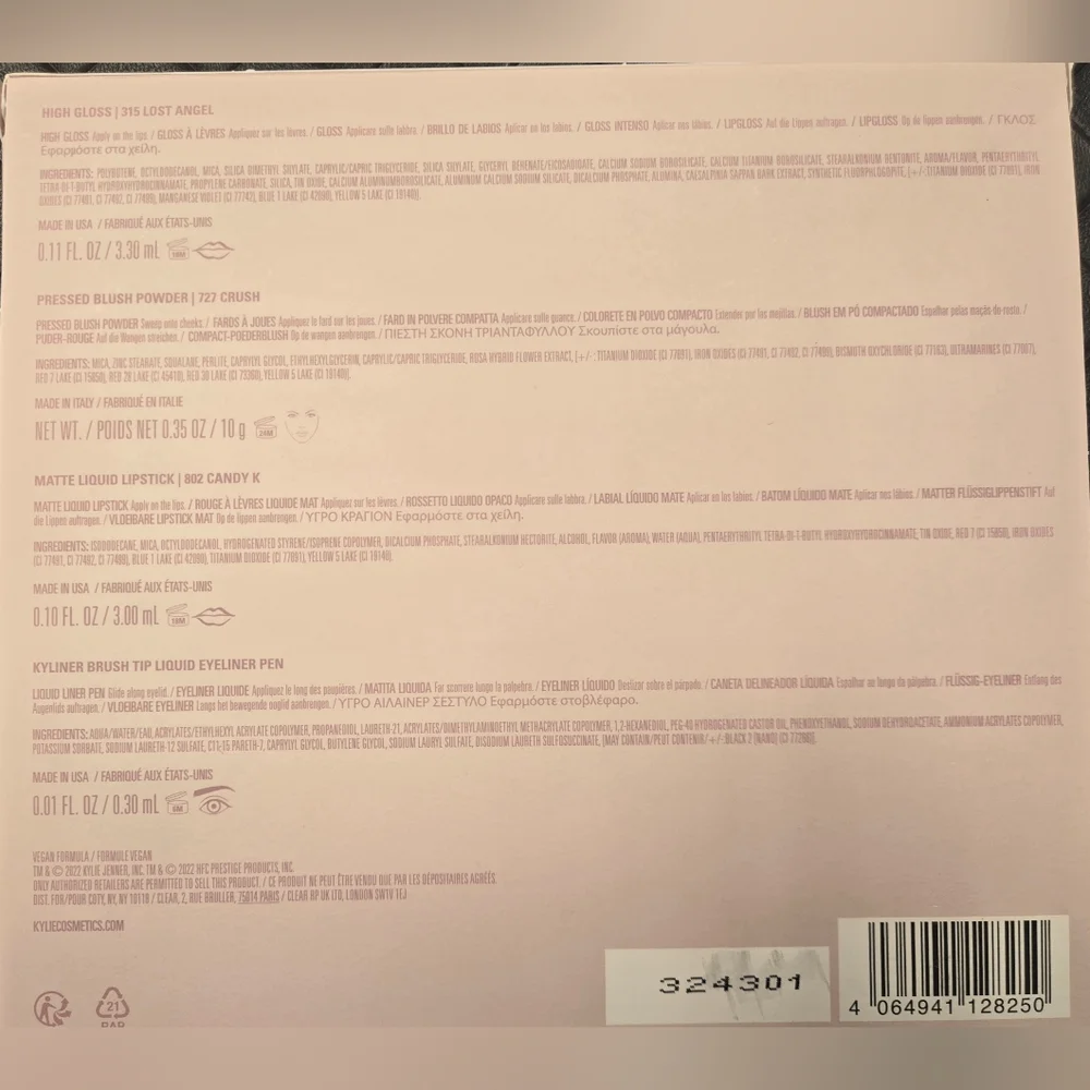 Kylie Jenner Cosmetics 4 Piece Makeup Beauty Kit. Brand New.  Never Opened - Picture 4 of 4